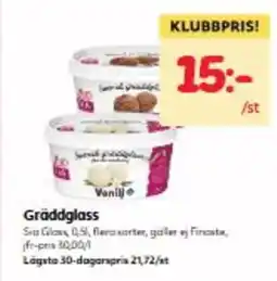 Hemköp Gräddglass erbjuda