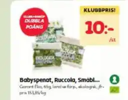 Hemköp Babyspenat, Ruccola, Smabl. erbjuda