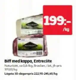 Hemköp Biff med koppa,Entrecote erbjuda