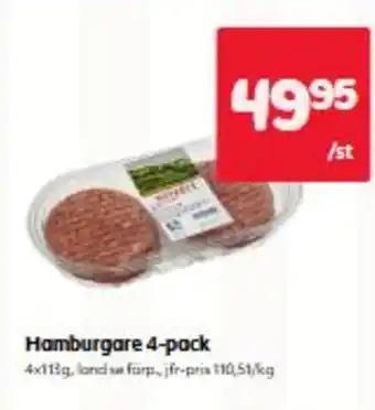 Hemköp Hamburgare 4-pack erbjuda