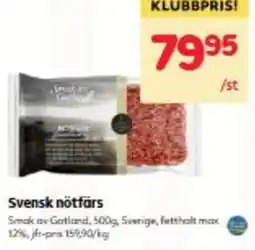Hemköp Svensk nötfärs erbjuda