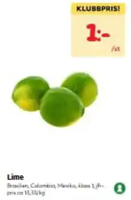 Hemköp Lime erbjuda
