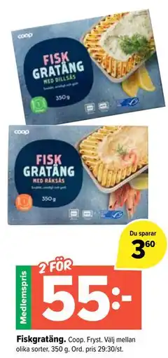 Coop Extra Fiskgratäng, Medlemspris erbjuda
