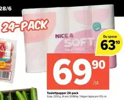 Coop Extra Toalettpapper 24-pack erbjuda