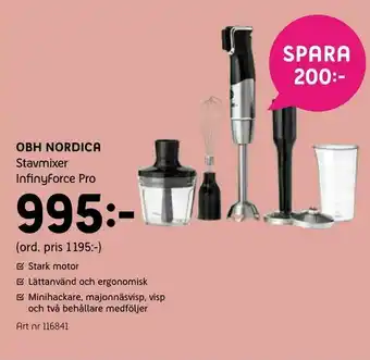Elon Obh nordica Stavmixer InfinyForce Pro erbjuda