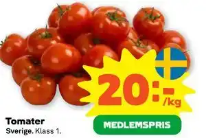 Tomater, Medlemspris