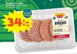 Stora Coop Burgare av fläsk erbjuda