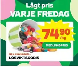 Stora Coop LÖSVIKTSGODIS, Medlemspris erbjuda
