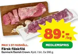 Stora Coop Färsk fläskfilé, Medlemspris erbjuda