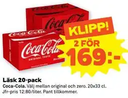 Stora Coop Läsk 20-pack, Medlemspris erbjuda