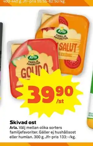 Stora Coop Skivad ost erbjuda