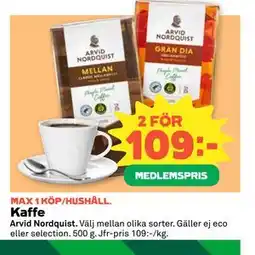 Coop Kaffe, Medlemspris erbjuda