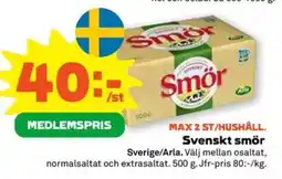 Stora Coop Svenskt smör erbjuda