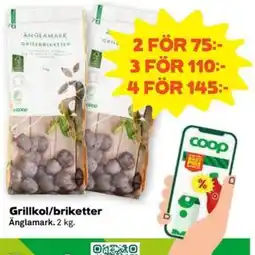 Stora Coop Grillkol/briketter Änglamark. erbjuda