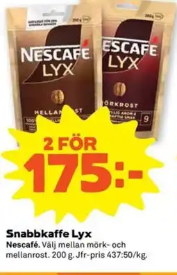 Stora Coop Snabbkaffe Lyx Nescafé. erbjuda