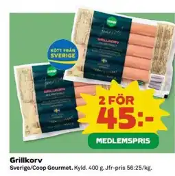 Coop Extra Grillkorv erbjuda
