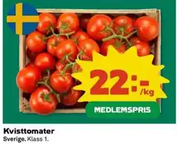 Coop Extra Kvisttomater Sverige. Klass 1. erbjuda