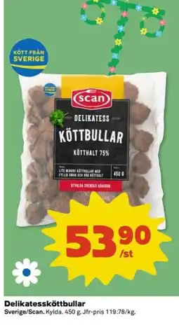 Coop Extra Scan Delikatessköttbullar erbjuda
