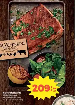 Coop Extra Varmrökt laxfilé erbjuda