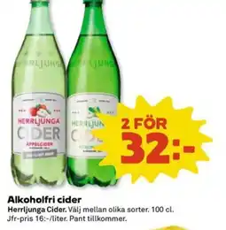 Coop Extra Herrljunga Cider Alkoholfri cider erbjuda