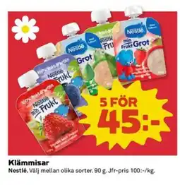 Coop Extra Nestlé Klämmisar erbjuda