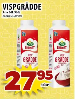 Matvärlden Tensta Arla Vispgrädde erbjuda
