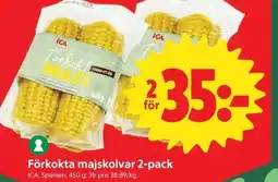 ICA Nära ICA Förkokta majskolvar 2-pack erbjuda