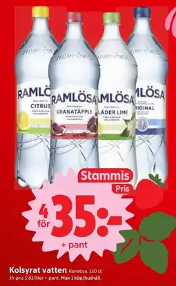 ICA Nära Ramlösa Kolsyrat vatten erbjuda