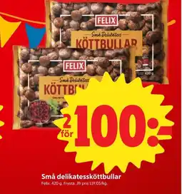 ICA Nära FELIX Små delikatessköttbullar erbjuda