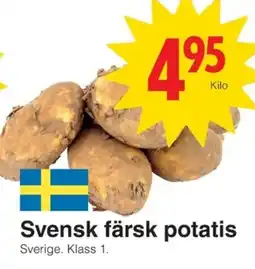 Matöppet Svensk färsk potatis erbjuda