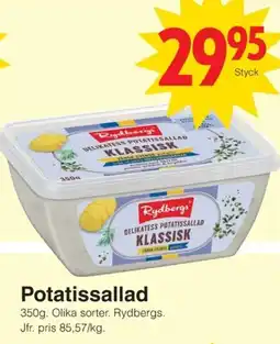 Matöppet Rydbergs Potatissallad erbjuda