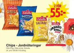 Matöppet Estrella Chips - Jordnötsringar erbjuda