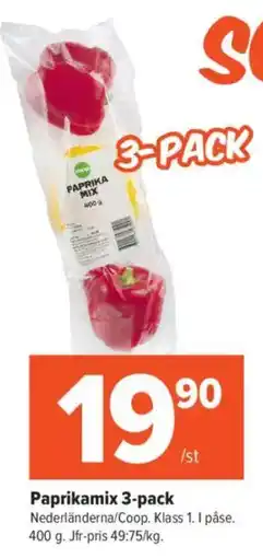 Coop Daglivs Paprikamix 3-pack erbjuda