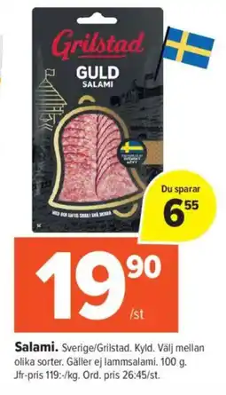 Coop Daglivs Grilstad Salami erbjuda