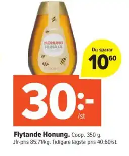 Coop Daglivs Coop Flytande Honung erbjuda
