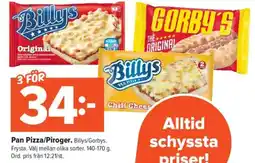 Coop Daglivs Billys/Gorbys Pan Pizza/Piroger erbjuda