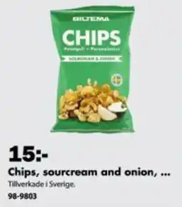 Biltema Chips, sourcream and onion erbjuda