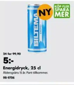 Biltema Energidryck erbjuda