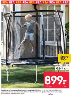 Rusta Studsmatta inklusive säkerhetsnät Adrenalin erbjuda