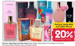 Rusta Parfym, Body Mist och After Shave erbjuda