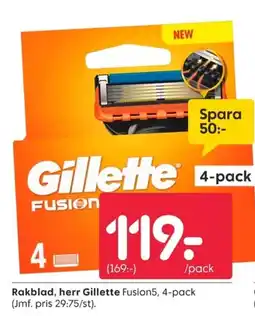 Rusta Rakblad, herr Gillette erbjuda