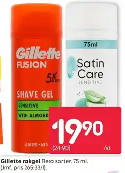 Rusta Gillette rakgel erbjuda