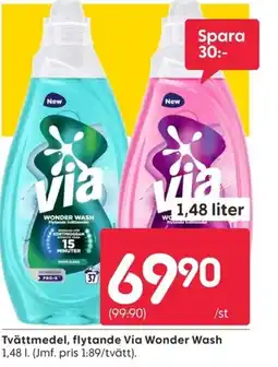 Rusta Tvättmedel, flytande Via Wonder Wash erbjuda