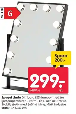 Rusta Spegel Linda erbjuda