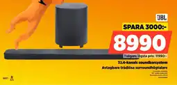 Power Jbl 7.1.4-kanals soundbarsystem Avtagbara trådlösa surroundhögtalare erbjuda