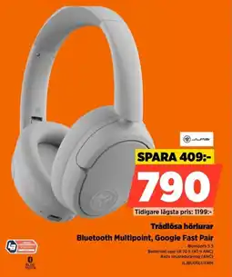 Power Trådlösa hörlurar Bluetooth Multipoint, Google Fast Pair erbjuda