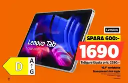 Power Lenovo 10,1" surfplatta Transparent skal ingår erbjuda
