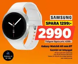 Power Samsung Galaxy Watch8 40 mm BT Gemini Al inbyggd erbjuda