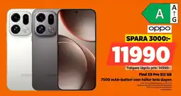 Power Oppo Find X9 Pro 512 GB 7500 mAh-batteri som håller hela dagen erbjuda