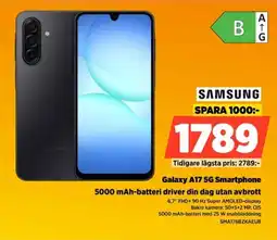 Power Samsung Galaxy A17 5G Smartphone 5000 mAh-batteri driver din dag utan avbrott erbjuda